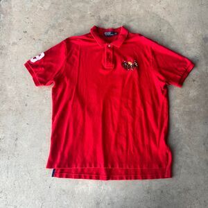Polo Ralph Lauren Polo Horses Shirt red Mens size XXL rare graphic